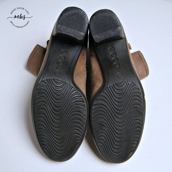 Ecco Leann Buckle Matte Leather Heeled Ankle Boots - Picture 13 of 15